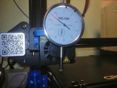Dial gauge adapter for Ender 3