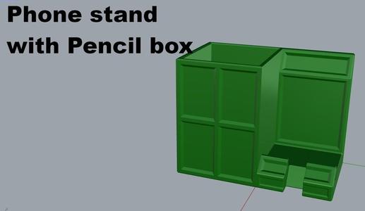 Phone Stand with Pencil Box