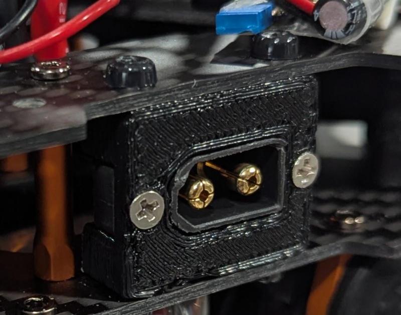 XT60 Plug mount for the Iron Man 650 frame