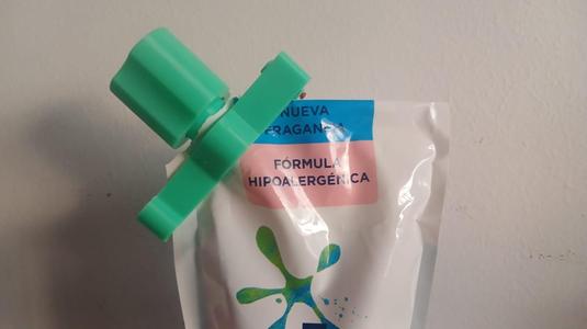 Detergent bag cap & spout