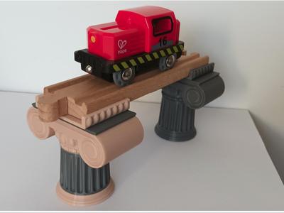Ionic Column Train Track Support