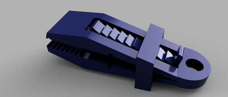 Tarpaulin clip with snap-in function -improved version-