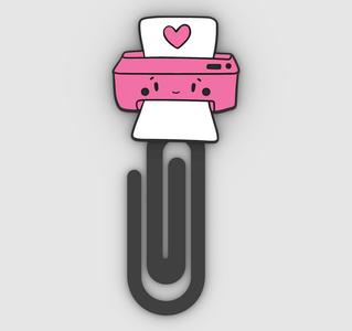 love letter printer - Paper clip, bookmark - 3MF pre-painted , STL