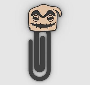 sam sack head - trick or treat Halloween - Paper clip, bookmark - 3MF pre-painted , STL