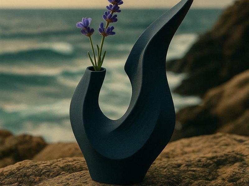 Ripple Effect Vase – Unique Artistic Piece