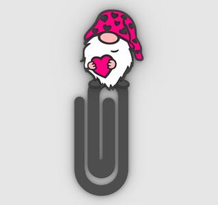 gnome in love - Paper clip, bookmark - 3MF pre-painted , STL