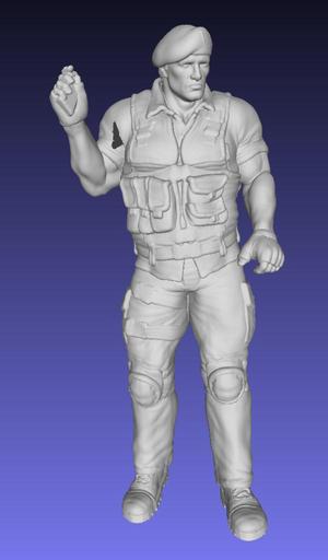 Soldier of fortune (Army man) figure without the gun - Remix