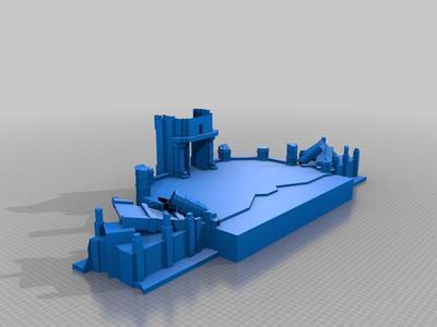 ruin temple army diorama - terrain