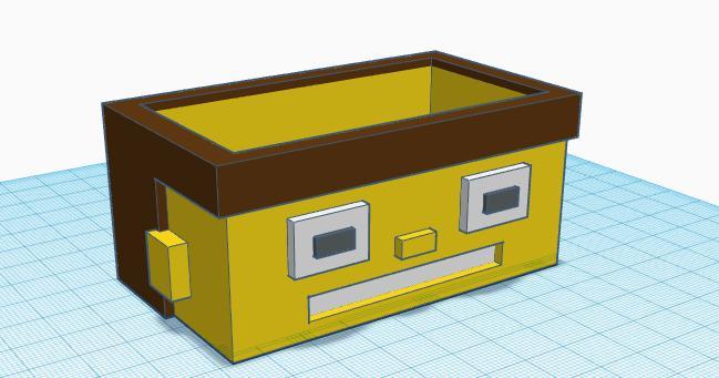 Porta lápices con forma de cabeza