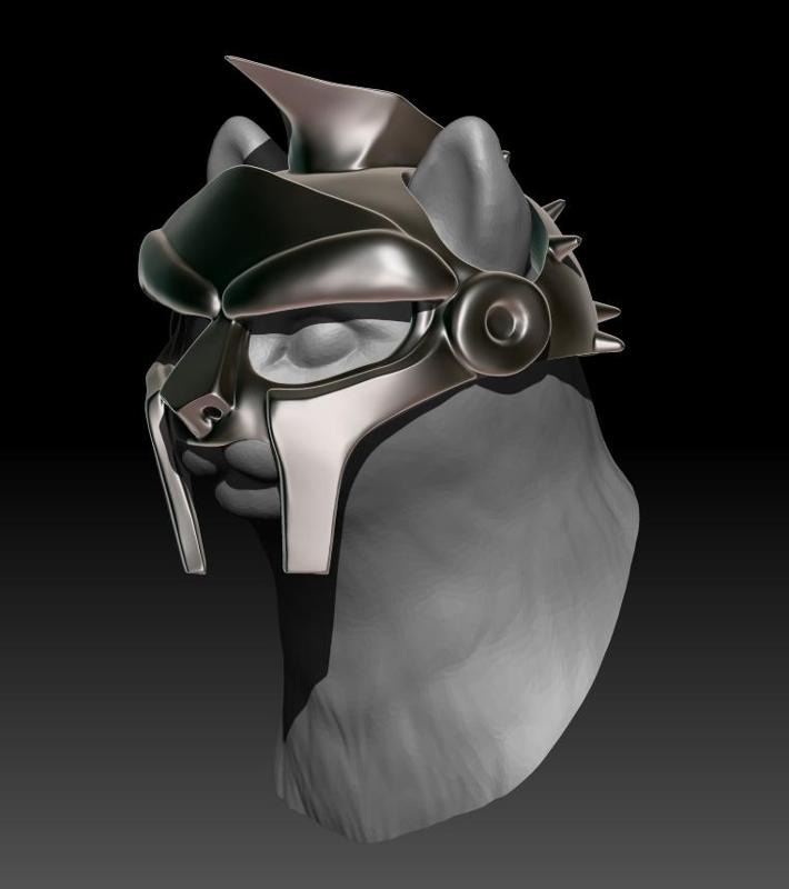 Cat Gladiator Helmet
