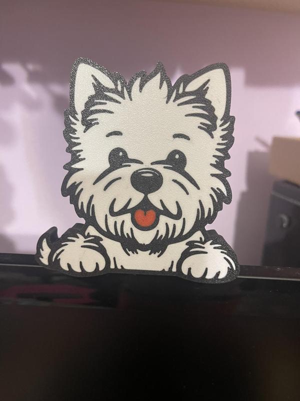 Cartoon Yorkshire Terrier Monitor Buddy (VAR#1)