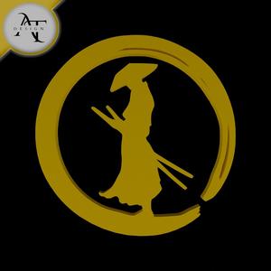 Samurai - Silhouette - 2D Wall Art Decor