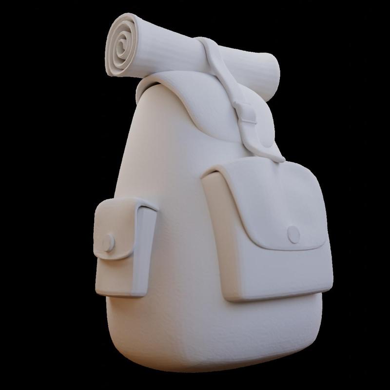 Adventure Backpack – 3D Printable STL File | Single Piece | 100mm Tall