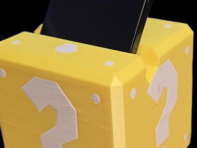 Super Mario Block Phone Stand / Stash Box
