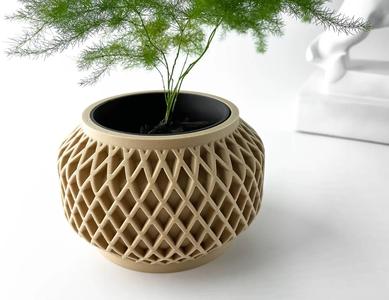 The Orto Planter Pot with Drainage: Tray & Stand Included | Modern and Unique Home Decor for Plants and Succulents | STL File   