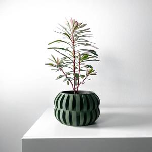 The Povan Planter Pot with Drainage: Tray & Stand Included | Modern and Unique Home Decor for Plants and Succulents | STL File   