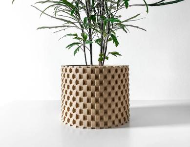 The Cheo Planter Pot with Drainage Tray & Stand Included: Modern and Unique Home Decor for Plants and Succulents  | STL File   