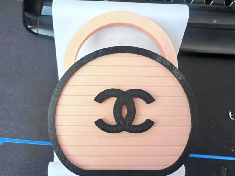 Chanel round wooden box storage box