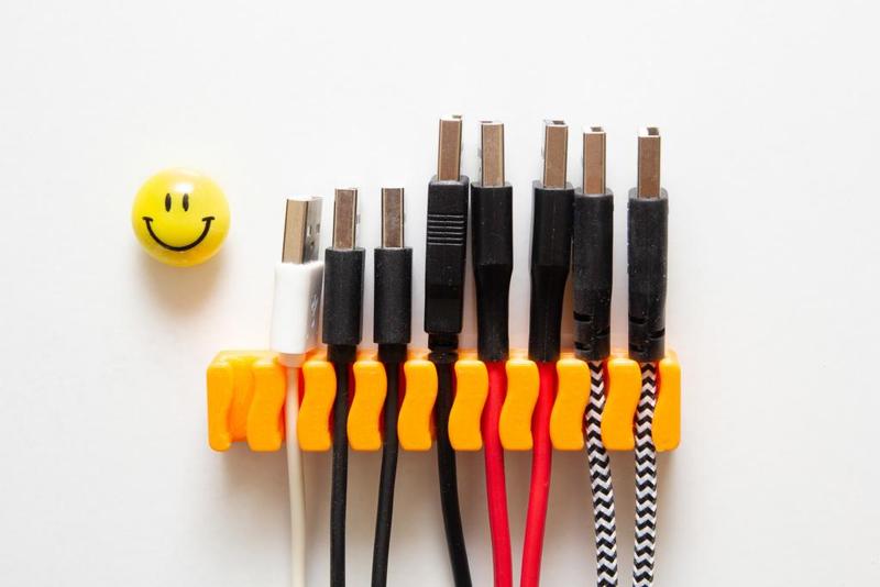 Magnetic USB Cable Holder for Whiteboard
