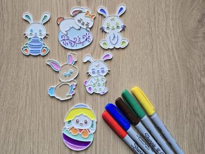 Easter Egg Bunny Coloring Set Cute Sharpie Marker