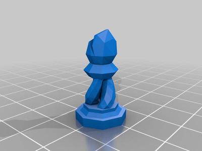 low poly chess pieces