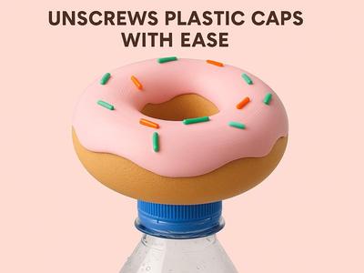 Donut Bottle Opener Magnetic  Easy Twist  doughnut