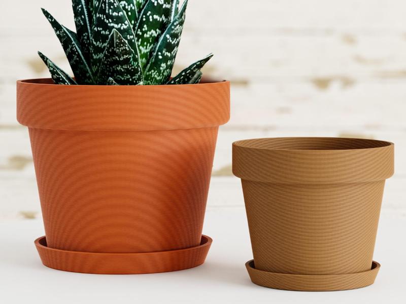 Indoor Plant Pot - Terracotta Planter with Saucer