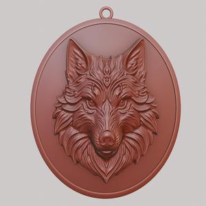 Wolf Animal Necklace Wolf Animal Pendant for CNC Router Laser & 3D Printer