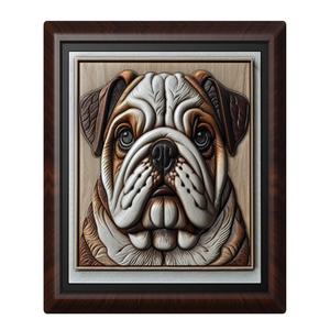 Dog Bulldog animal wall art relief wall decor