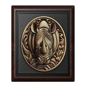 Rhinoceros animal wall art relief wall decor