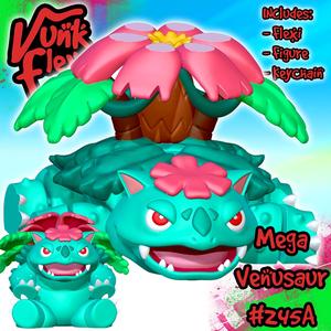 Mega Venusaur Pokemon MultiColor Flexi Print-In-Place + figure & keychain