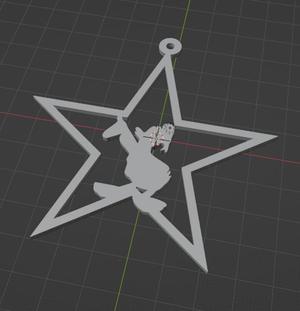 Donald Christmas Star Tree Ornament