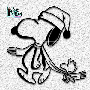 Peanuts Snoopy and Woodstock wall art shultz decor christmas decoration
