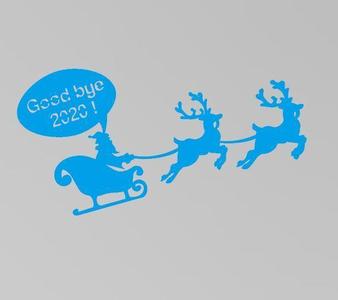 Good Bye 2020 ! Santa Claus Figure