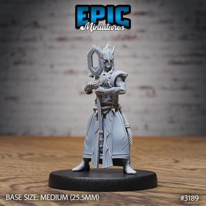 Hunters Guild Elven Red Mage Staff ‧ DnD Miniature ‧ Tabletop Miniatures ‧ Gaming Monster ‧ 3D Model ‧ RPG ‧ DnDminis ‧ STL FILE
