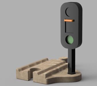 Wooden Train Traffic Light for IKEA LILLABO, Brio and others.