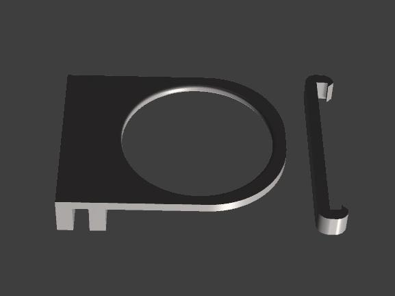 Plant holder for 5mm glass aquarium