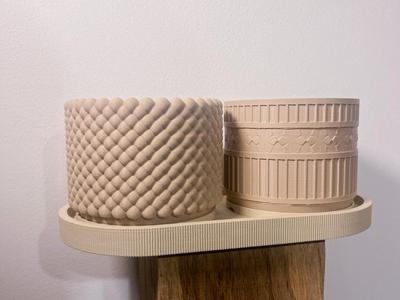 Planters on its tray