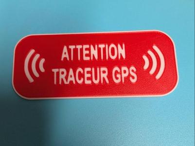 GPS Tracker Warning Sign