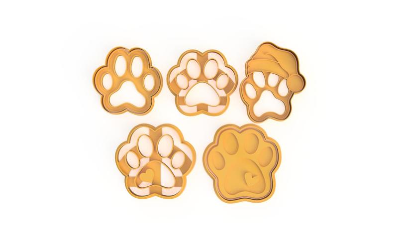 Paw Cookie Cutter Set / Paw Cookie Cutters Set