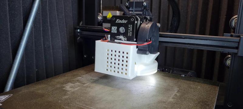 Ender 3 v3 SE Organic vortex 5 blower 5015 4010 or 4020 with led slot   