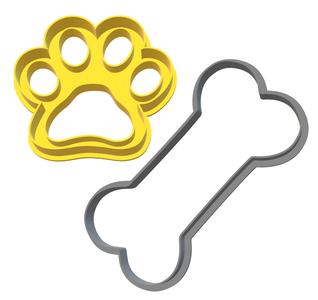 Cookie cutter cookie cutter fondant cookie bone 10cm footprint 7cm paw