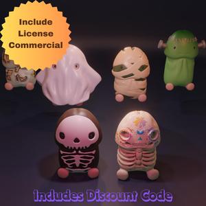 COLLECTION OCHINCHIN CUTE FIGURE HALLOWEEN / PENIS CUTE FIGURE HALLOWEEN T7 / UR + COMMERCIAL LICENSE