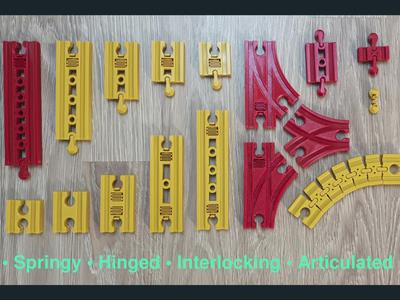 Infinity tracks - springy and hinged connectors