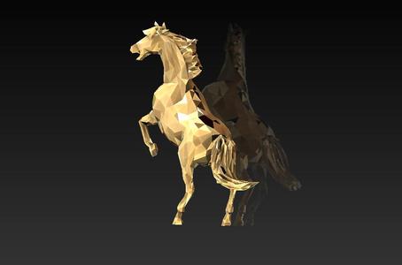 HORSE 09 - Low Poly - Excellent Design - Decor