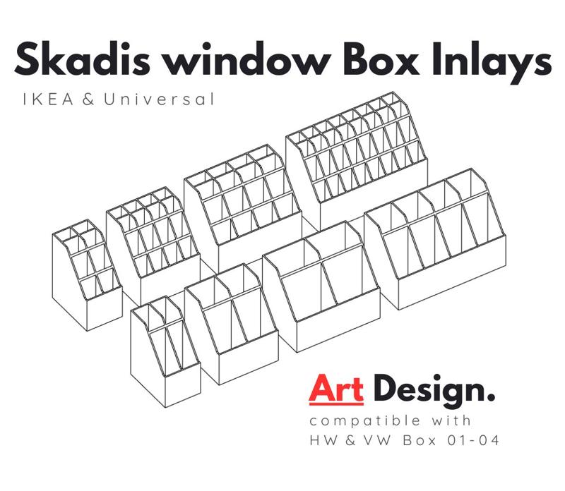 Ikea Skadis Inlays for my box collection