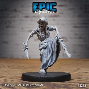 Undead Pirate Crew Girl ‧ DnD Miniature ‧ Tabletop Miniatures ‧ Gaming Monster ‧ 3D Model ‧ RPG ‧ DnDminis ‧ STL FILE