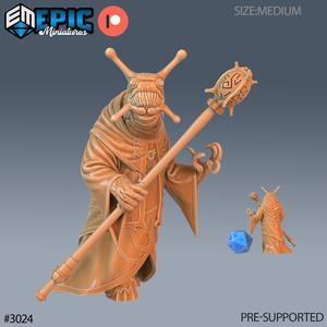 Snail Mage Walking ‧ DnD Miniature ‧ Tabletop Miniatures ‧ Gaming Monster ‧ 3D Model ‧ RPG ‧ DnDminis ‧ STL FILE