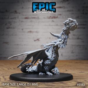 Young Horn Dragon Flame ‧ DnD Miniature ‧ Tabletop Miniatures ‧ Gaming Monster ‧ 3D Model ‧ RPG ‧ DnDminis ‧ STL FILE