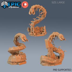 Cave Centipede Set ‧ DnD Miniature ‧ Tabletop Miniatures ‧ Gaming Monster ‧ 3D Model ‧ RPG ‧ DnDminis ‧ STL FILE